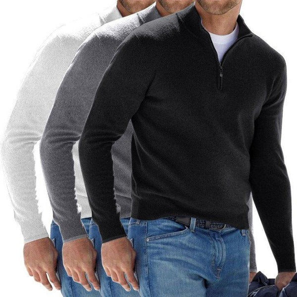 Maglione da Uomo con Collo a Zip Leggero — foto 8