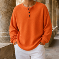 Maglione Waffle da Uomo con Collo Serafino