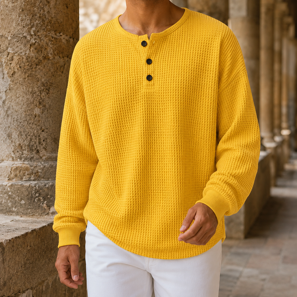 Maglione Waffle da Uomo con Collo Serafino — foto 12
