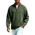 Maglione Waffle da Uomo con Mezza Zip