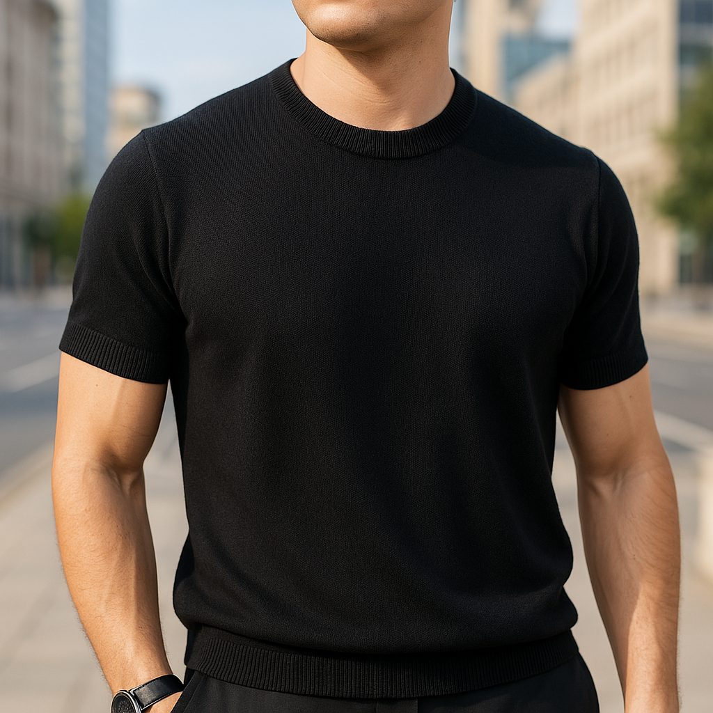 Maglia Girocollo da Uomo a Maniche Corte — foto 2