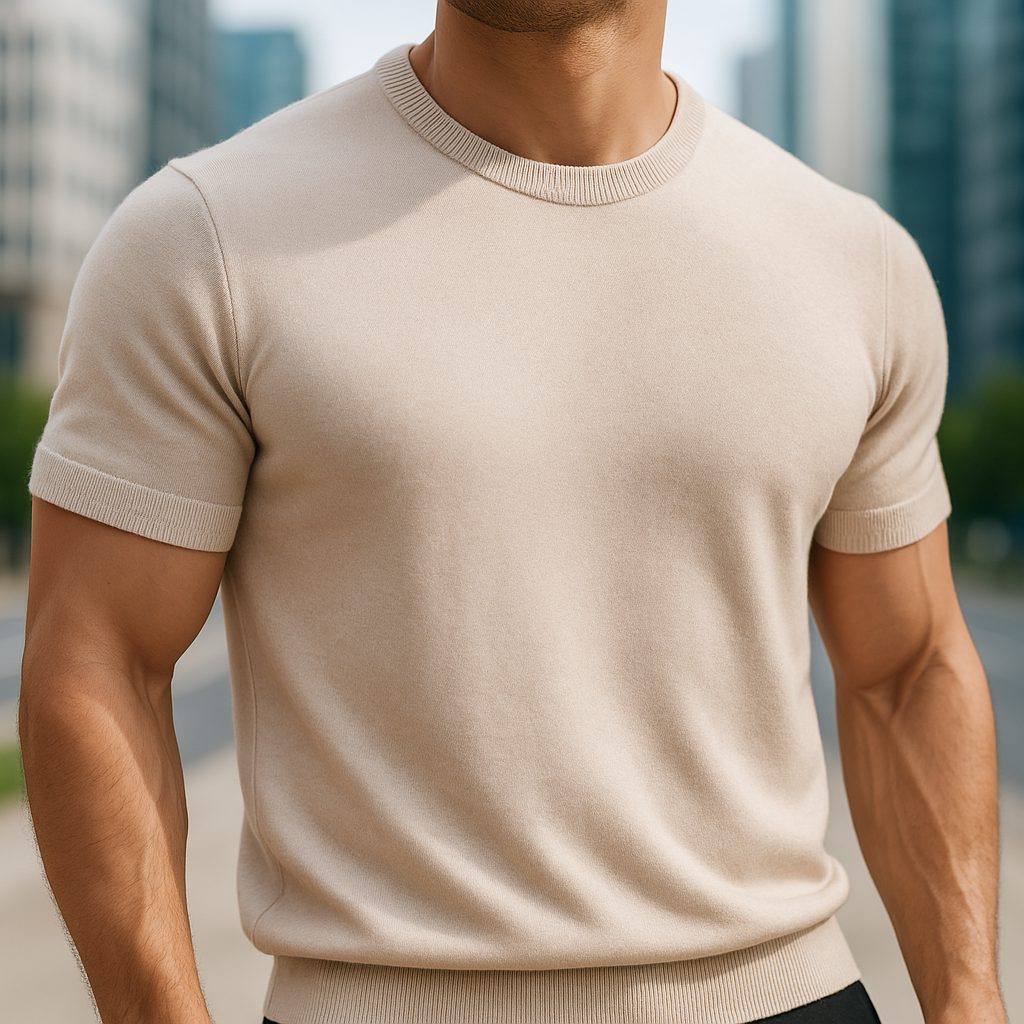 Maglia Girocollo da Uomo a Maniche Corte — foto 3