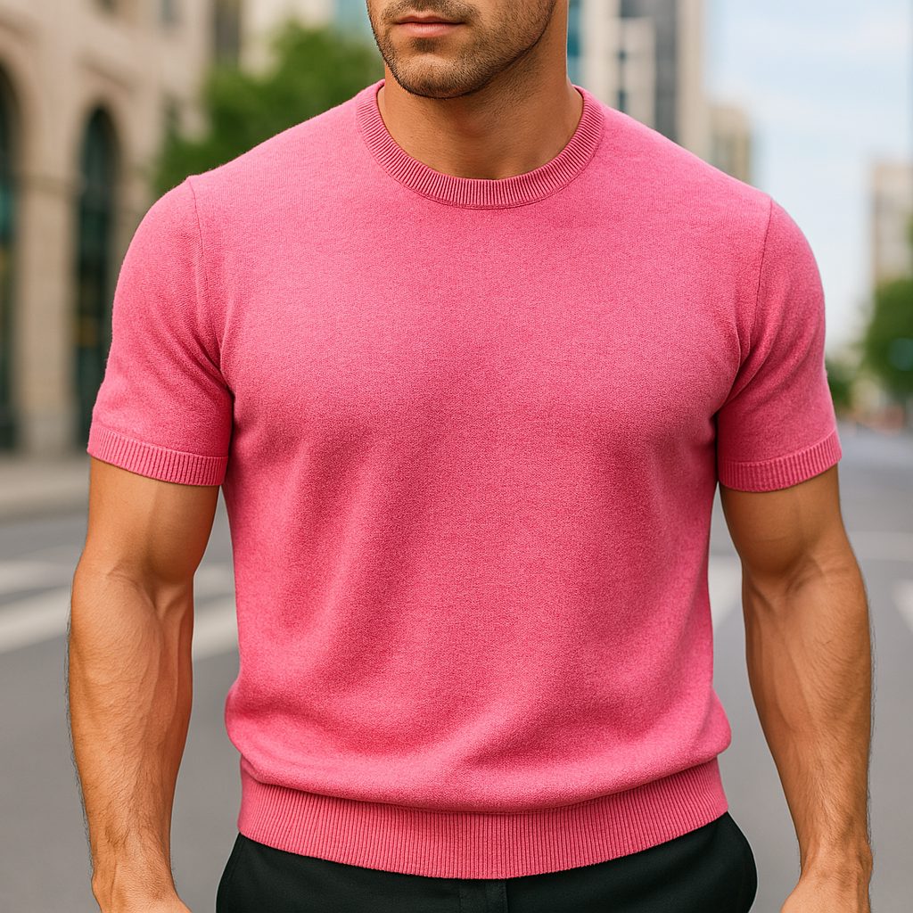 Maglia Girocollo da Uomo a Maniche Corte — foto 5