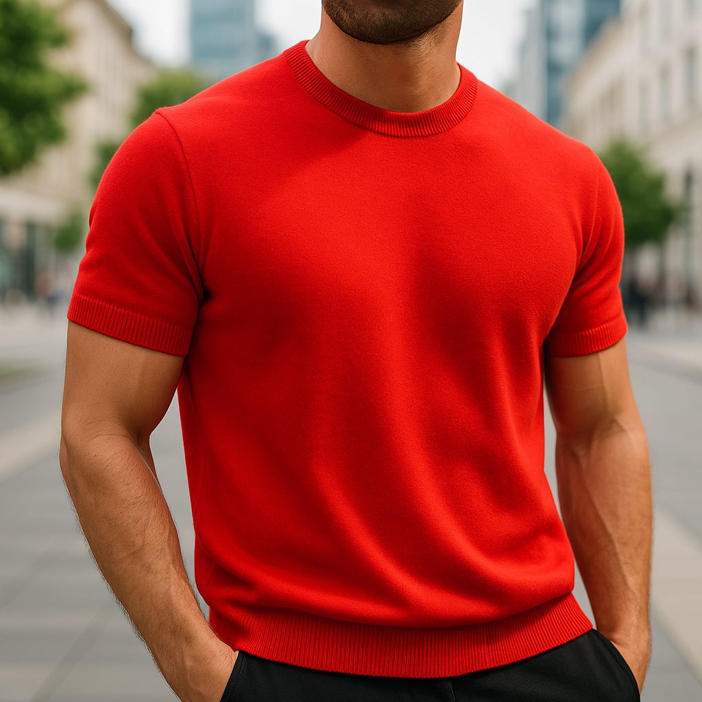 Maglia Girocollo da Uomo a Maniche Corte — foto 6