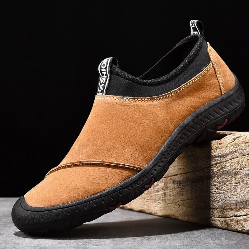 Mocassini da Uomo in Camoscio Suola Leggera