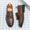 Mocassini da Uomo in Pelle con Nappine Brogue