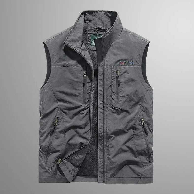 Gilet Multitasche da Uomo con Zip Integrale — foto 3
