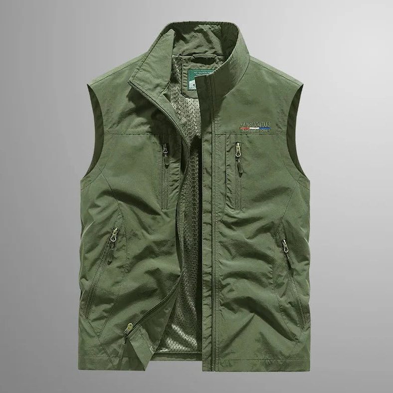 Gilet Multitasche da Uomo con Zip Integrale — foto 5