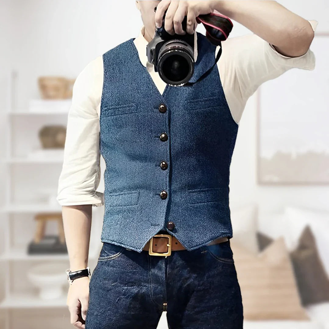 Panciotto da Uomo in Lana Smanicato