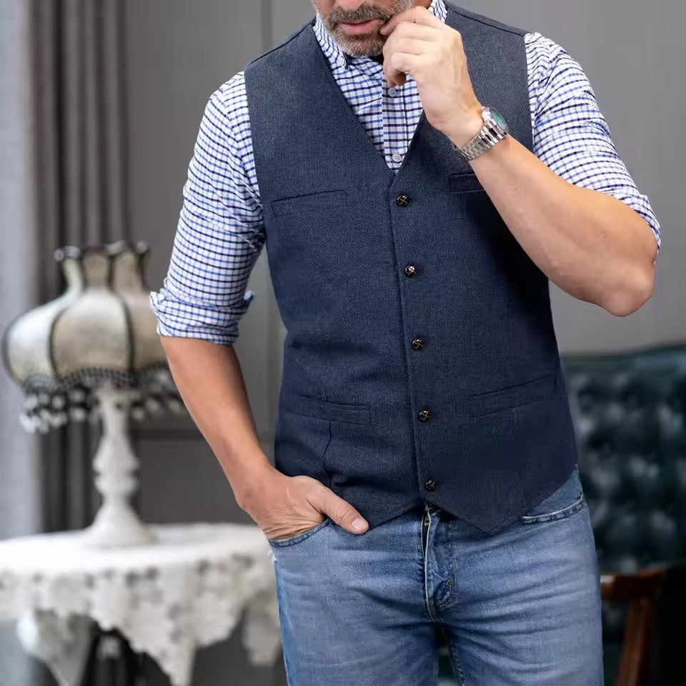 Panciotto da Uomo in Lana Smanicato — foto 2