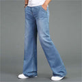 Pantaloni in Denim da Uomo Gamba Larga