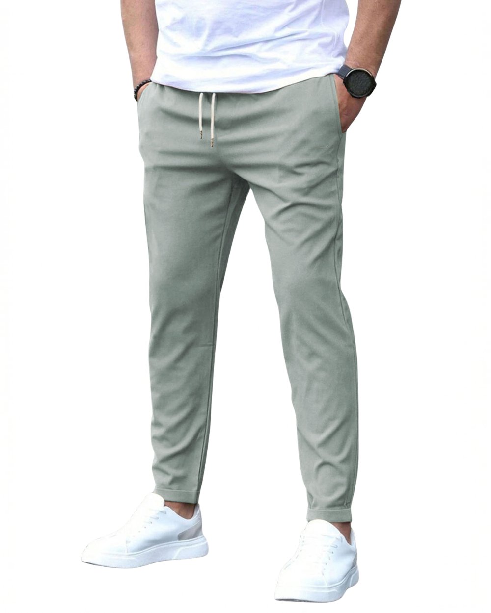 Pantaloni Elasticizzati da Uomo con Coulisse in Vita — foto 9