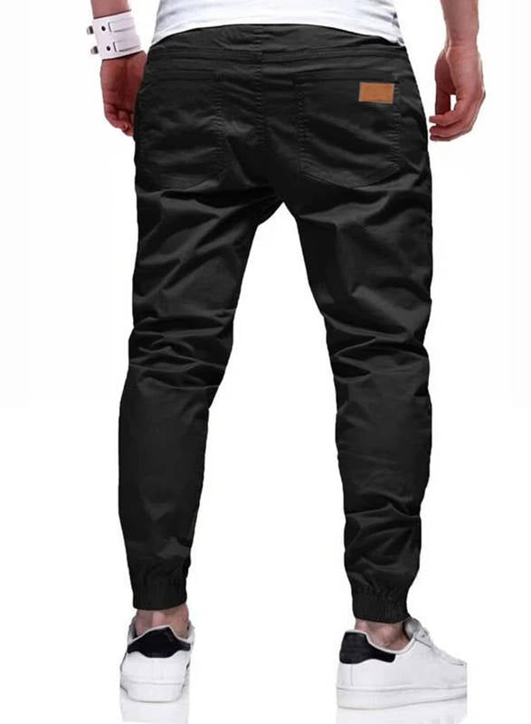 Pantaloni Jogger da Uomo in Cotone con Coulisse — foto 2