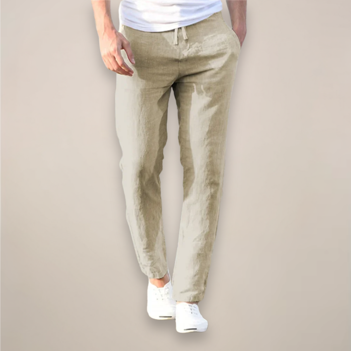 Pantaloni Leggeri da Uomo con Gamba Affusolata — foto 2