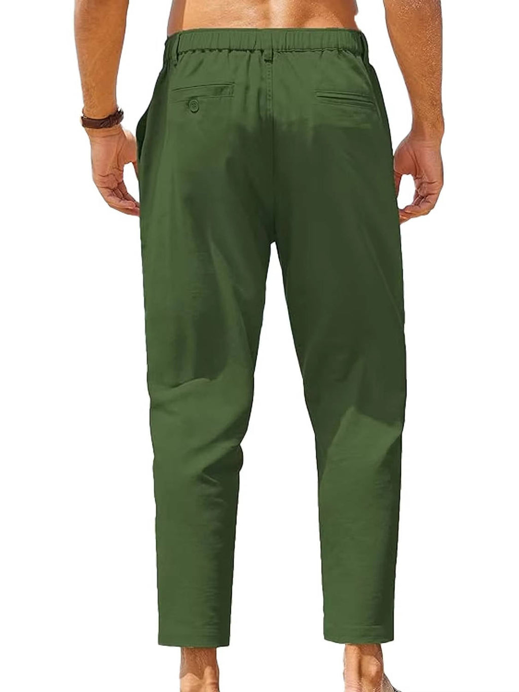 Pantaloni in Lino e Cotone da Uomo con Elastico — foto 9