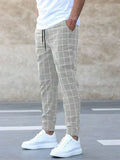Pantaloni a Quadri da Uomo Taglio Dritto