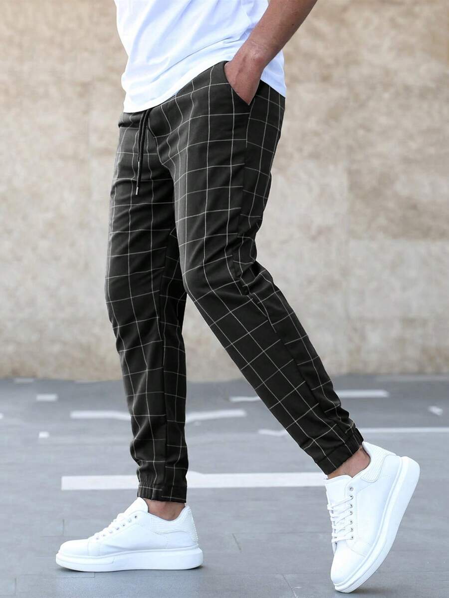 Pantaloni a Quadri da Uomo Taglio Dritto — foto 3