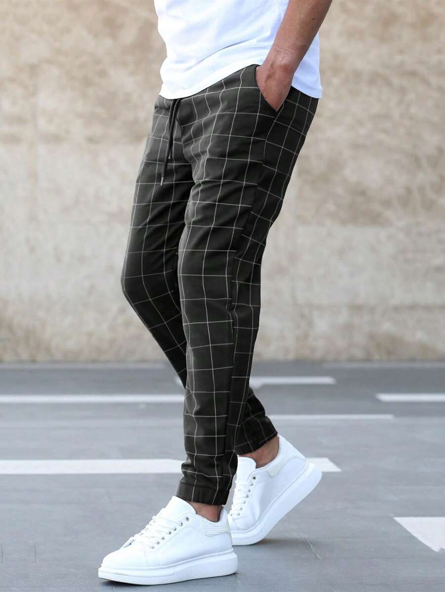 Pantaloni a Quadri da Uomo Taglio Dritto — foto 6