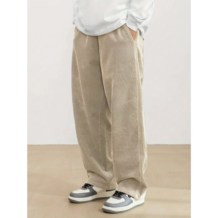 Pantaloni in Velluto a Coste da Uomo Gamba Larga — foto 5