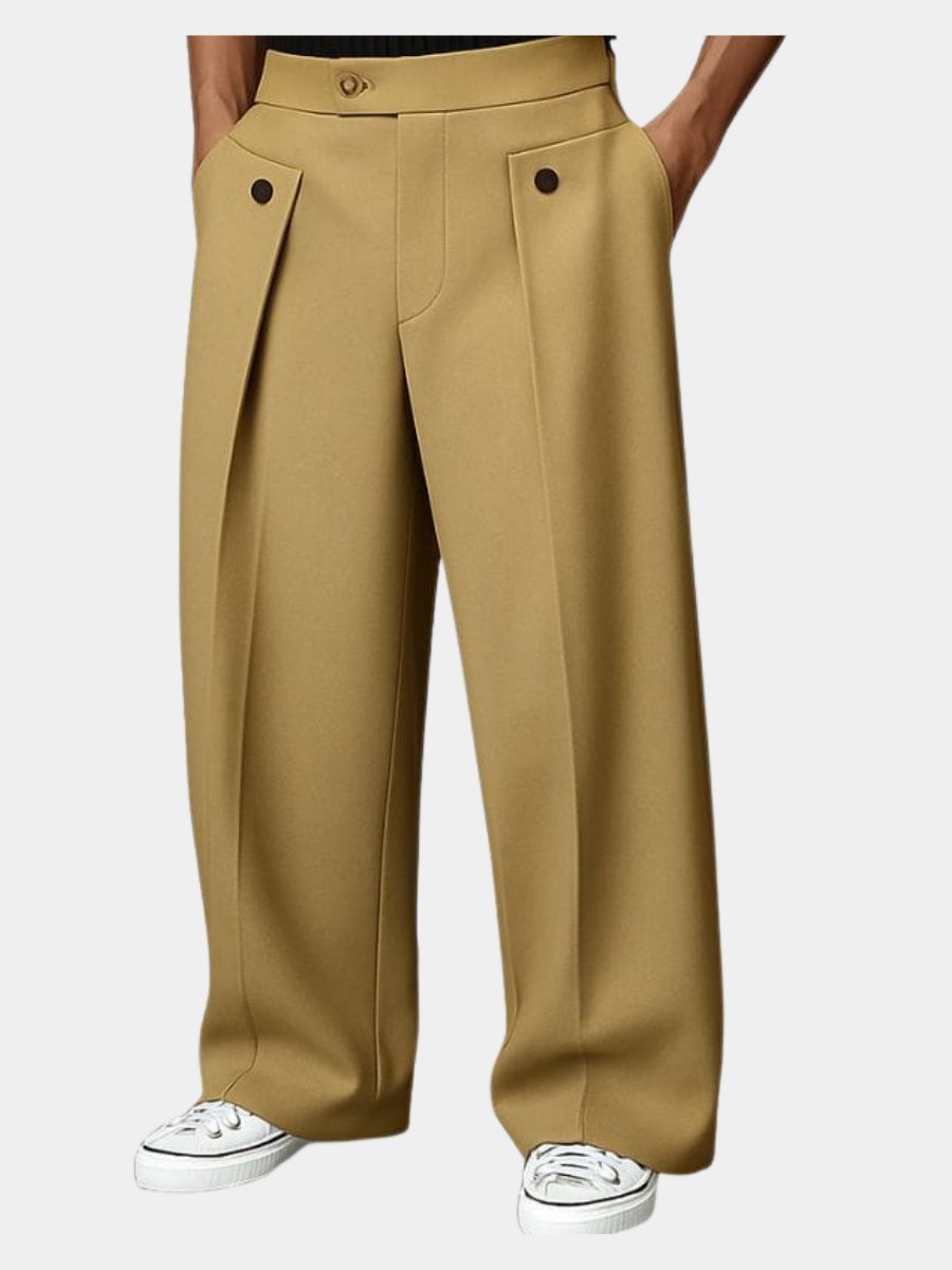 Pantaloni Wide Leg da Uomo con Pinces