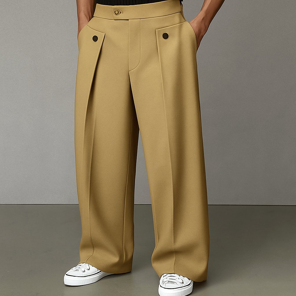 Pantaloni Wide Leg da Uomo con Pinces — foto 2
