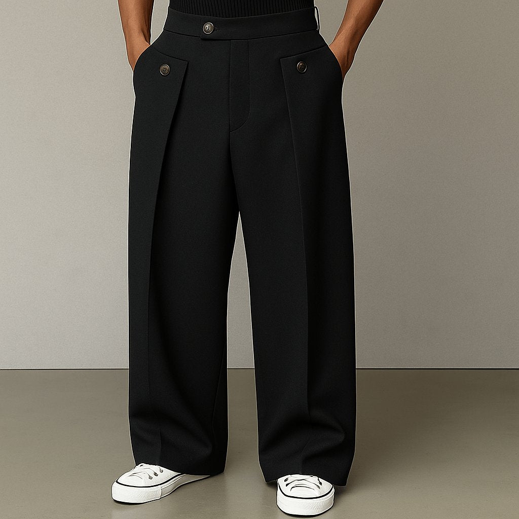 Pantaloni Wide Leg da Uomo con Pinces — foto 3