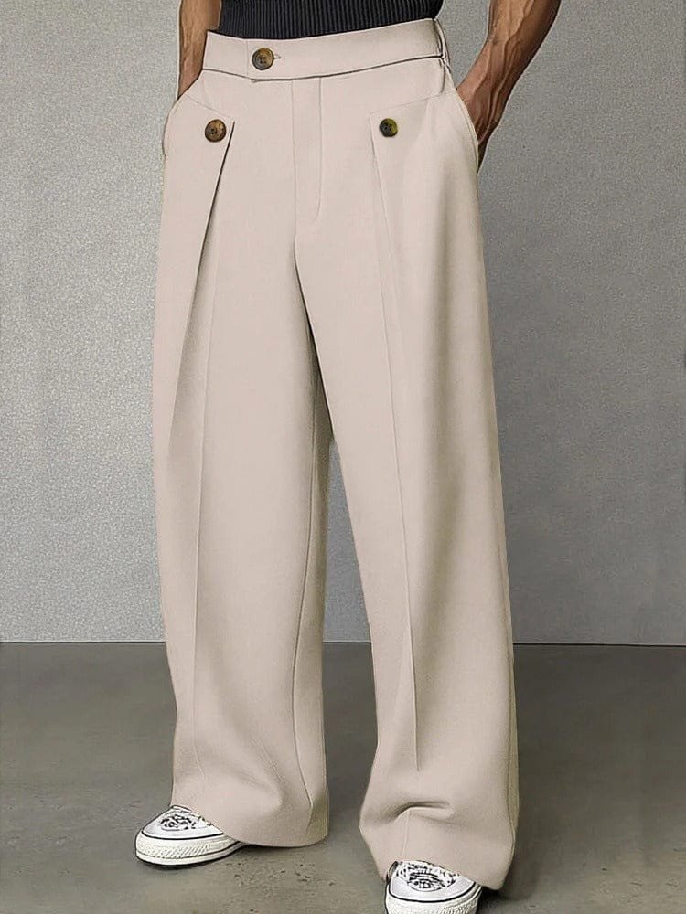 Pantaloni Wide Leg da Uomo con Pinces — foto 4