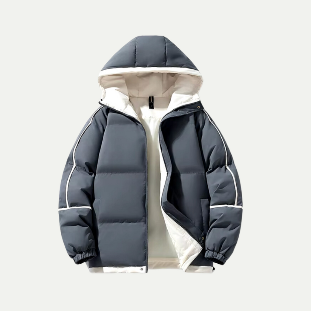 Parka Imbottito da Uomo con Cappuccio