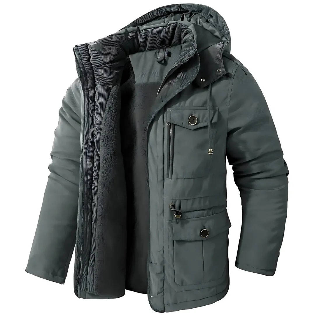 Parka Imbottito da Uomo con Cappuccio Antivento — foto 12