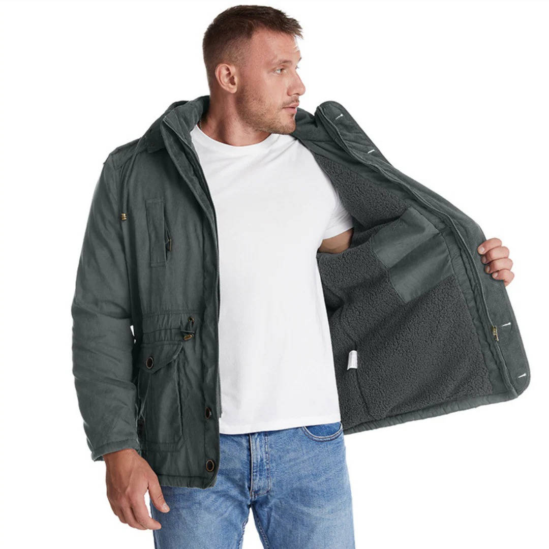 Parka Imbottito da Uomo con Cappuccio Antivento — foto 13