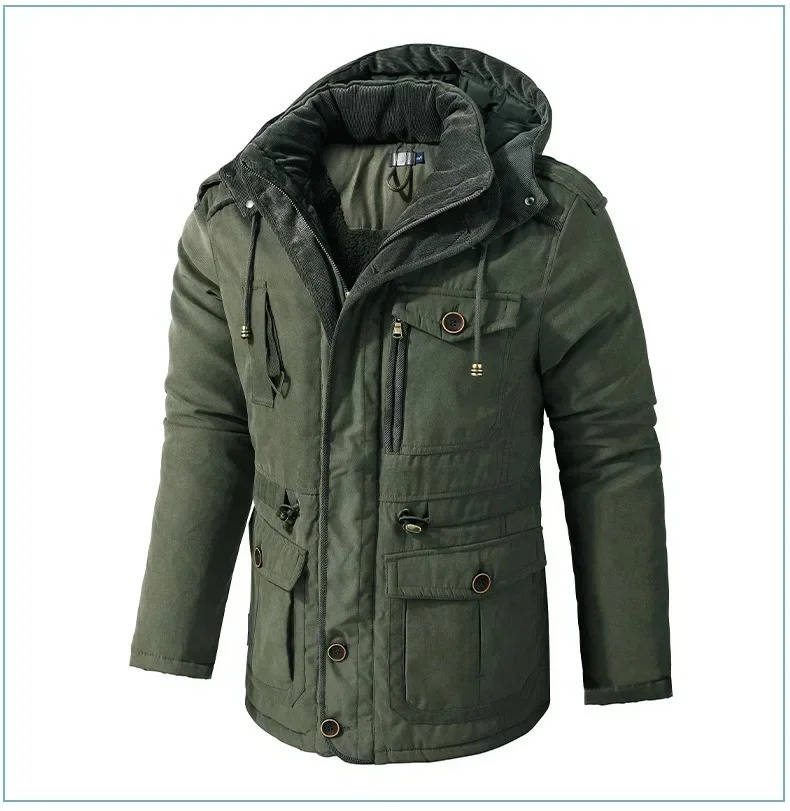 Parka Imbottito da Uomo con Cappuccio Antivento — foto 2
