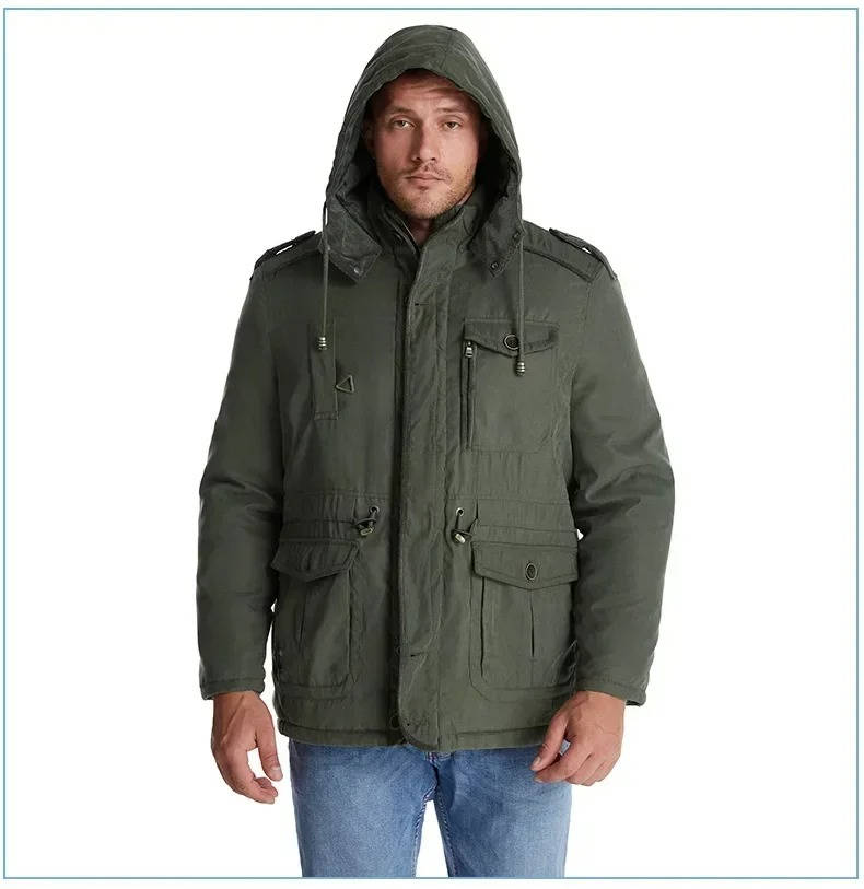 Parka Imbottito da Uomo con Cappuccio Antivento — foto 4