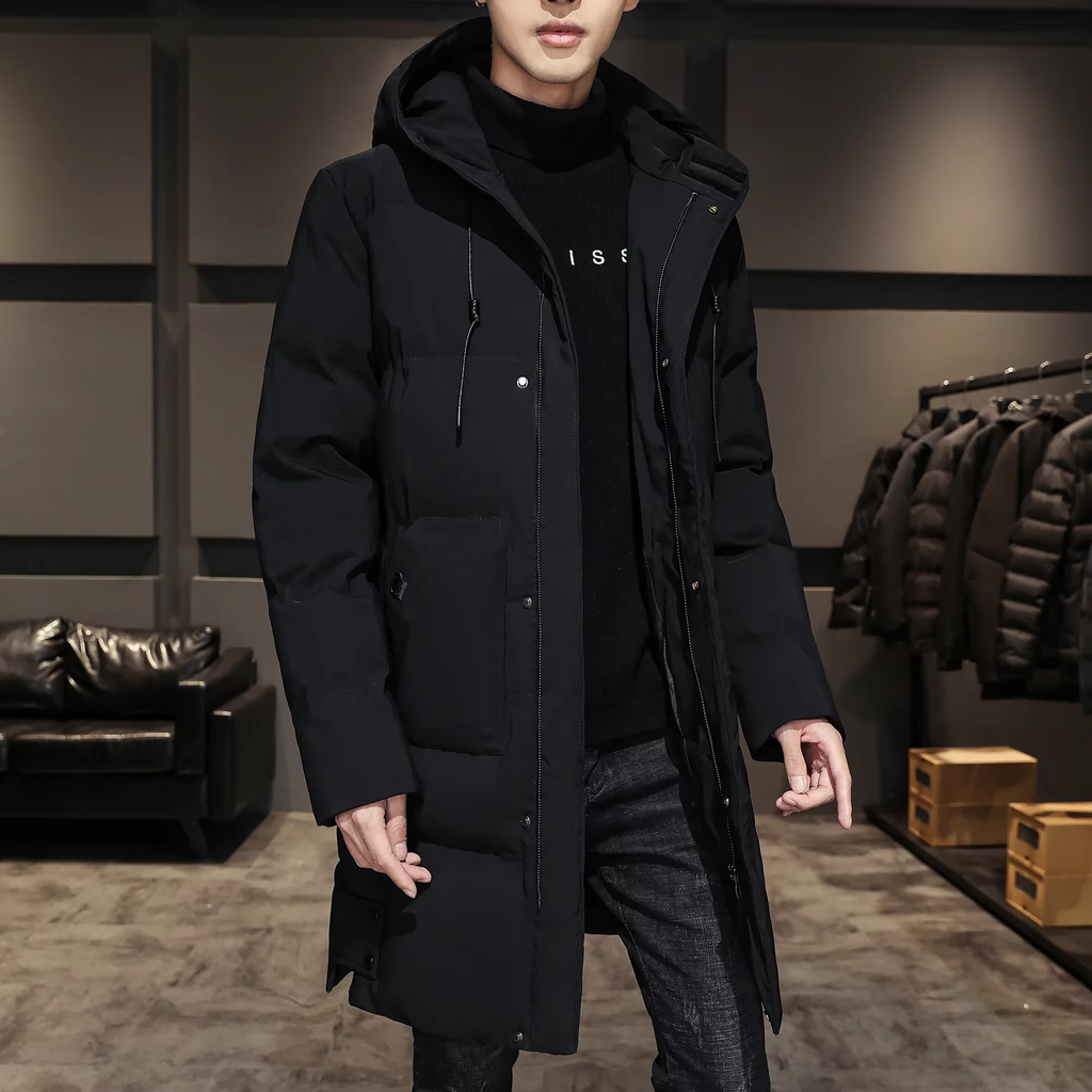 Parka Lungo da Uomo Imbottito in Cotone — foto 2