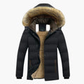 Parka Termico da Uomo con Cappuccio in Eco Pelliccia