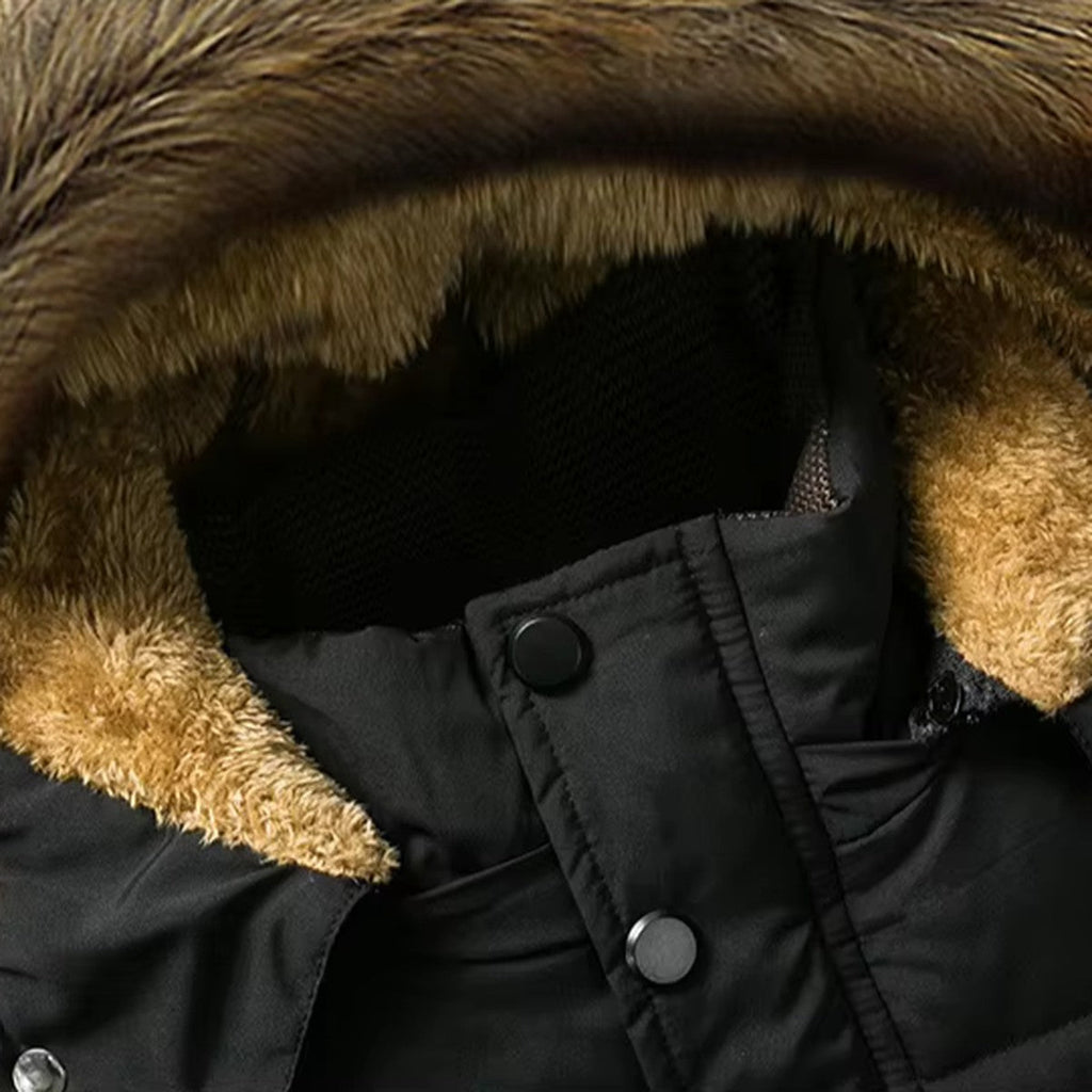 Parka Termico da Uomo con Cappuccio in Eco Pelliccia — foto 2