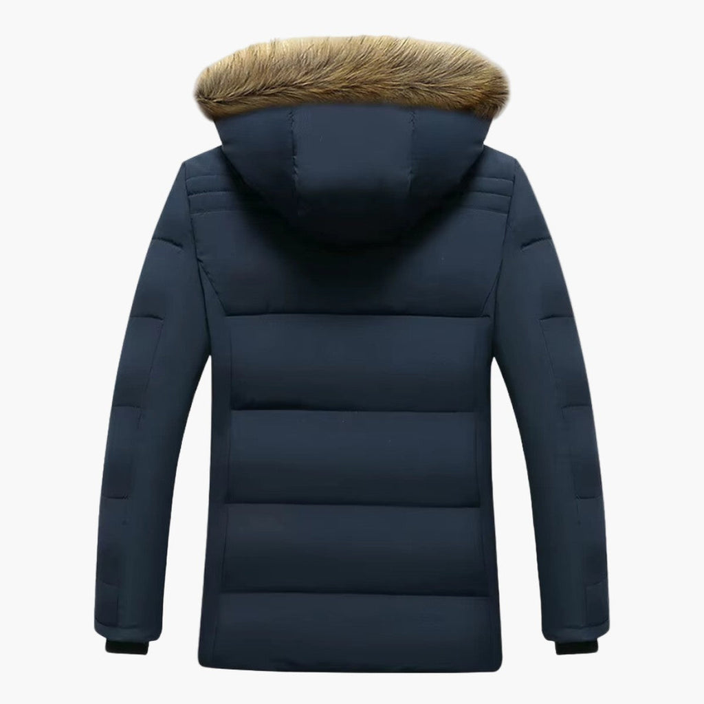 Parka Termico da Uomo con Cappuccio in Eco Pelliccia — foto 6