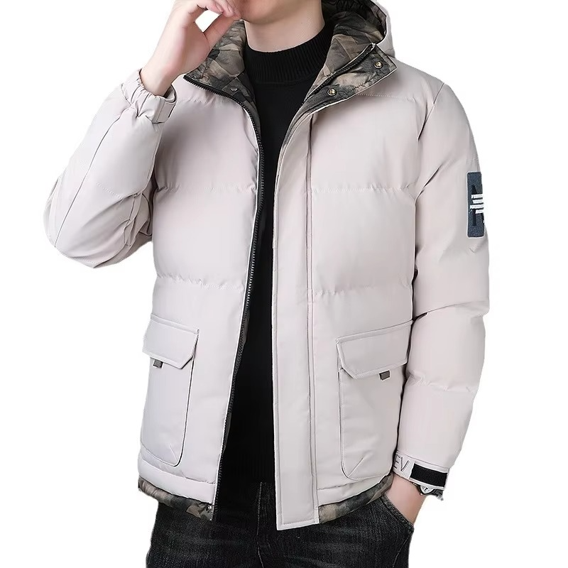 Parka da Uomo con Cappuccio e Tasche Multiple