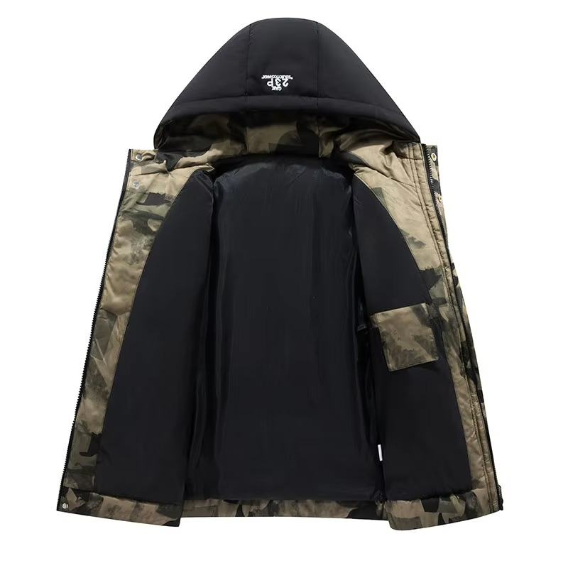 Parka da Uomo con Cappuccio e Tasche Multiple — foto 2