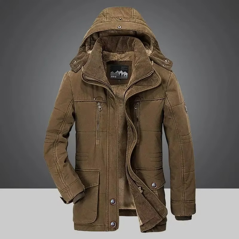 Parka da Uomo Foderato in Pile con Zip Intera — foto 2