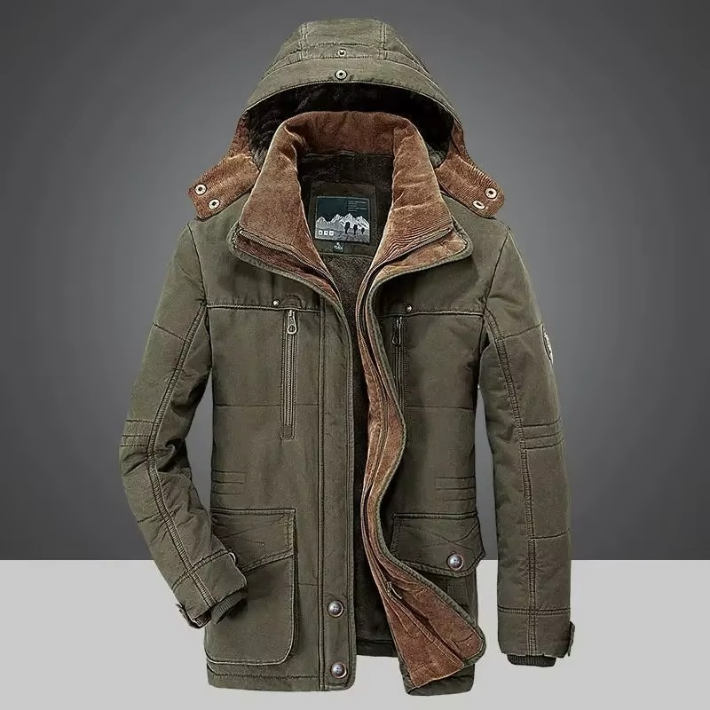 Parka da Uomo Foderato in Pile con Zip Intera — foto 4