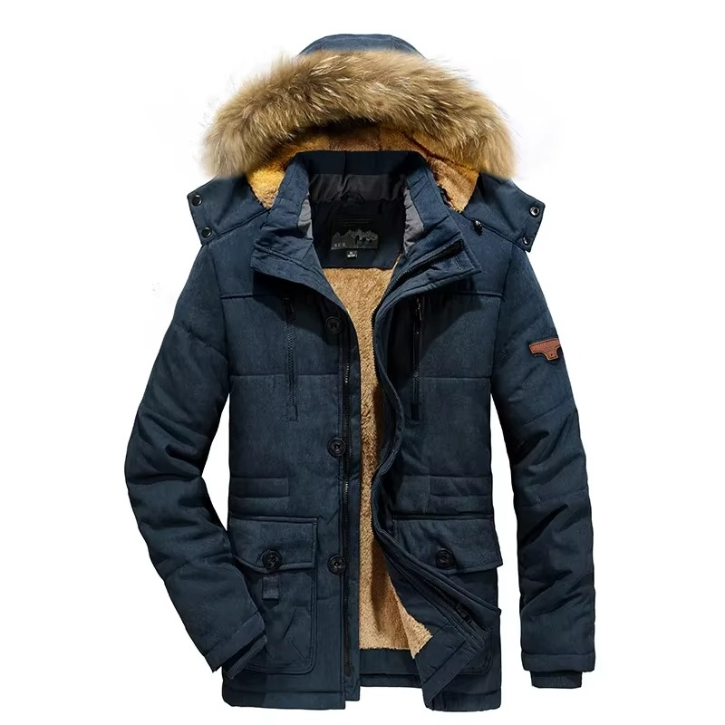 Parka da Uomo Foderato in Pile con Zip Intera — foto 6