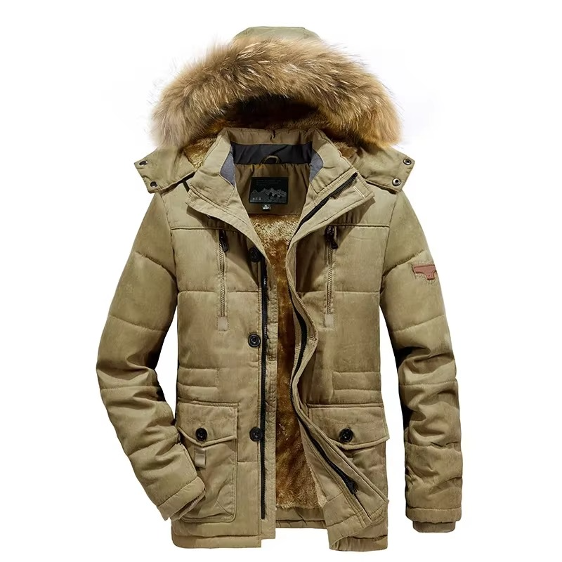 Parka da Uomo Foderato in Pile con Zip Intera — foto 7