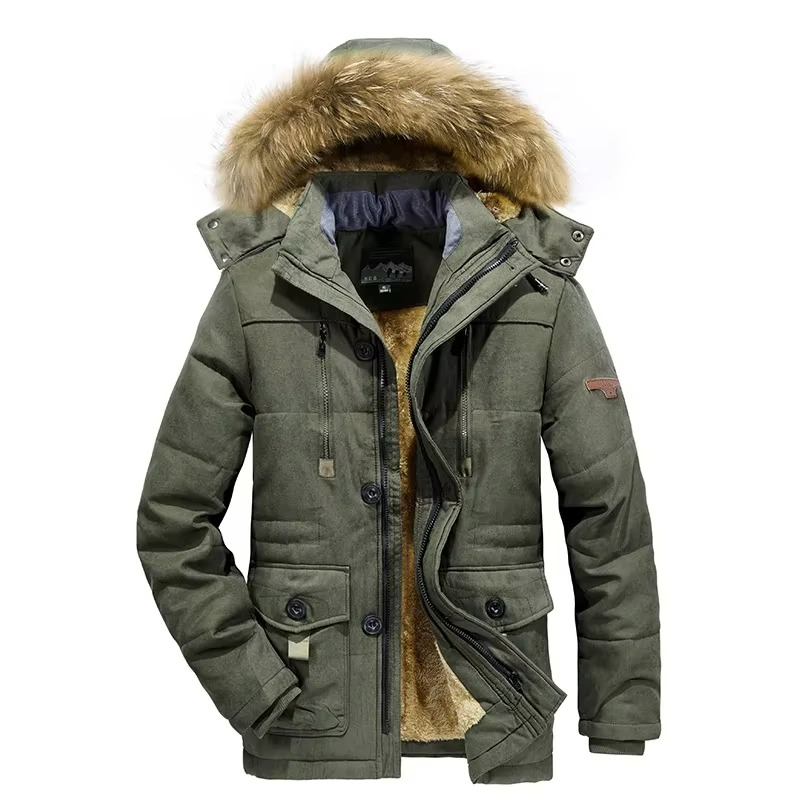Parka da Uomo Foderato in Pile con Zip Intera — foto 8
