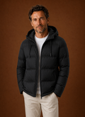 Piumino con Cappuccio da Uomo con Zip Intera