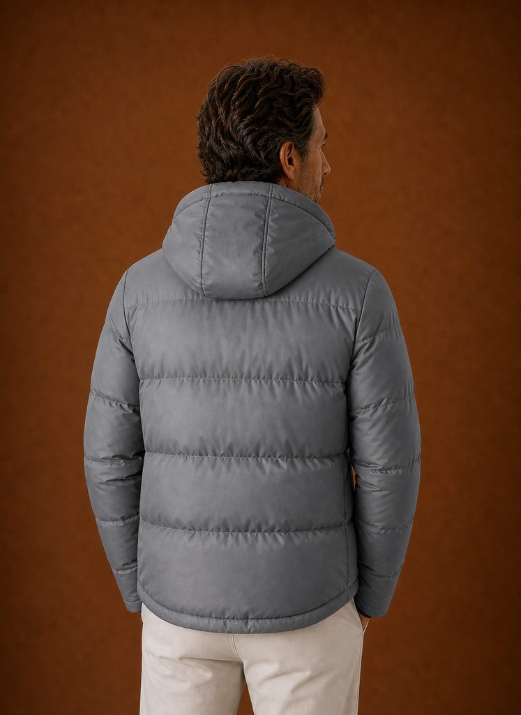 Piumino con Cappuccio da Uomo con Zip Intera — foto 11