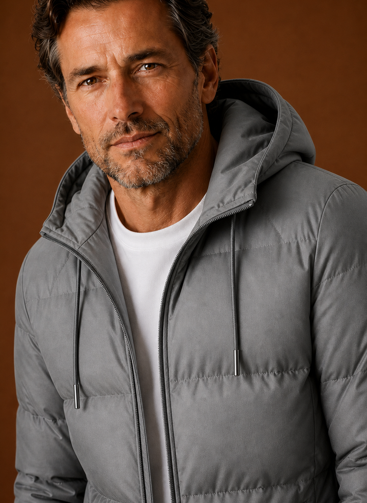Piumino con Cappuccio da Uomo con Zip Intera — foto 12