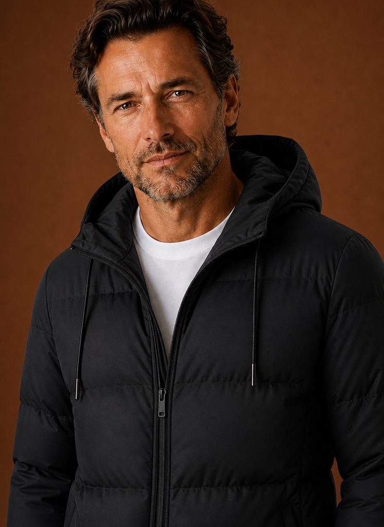 Piumino con Cappuccio da Uomo con Zip Intera — foto 3