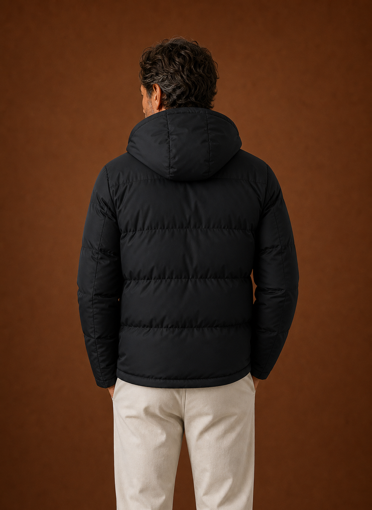 Piumino con Cappuccio da Uomo con Zip Intera — foto 4