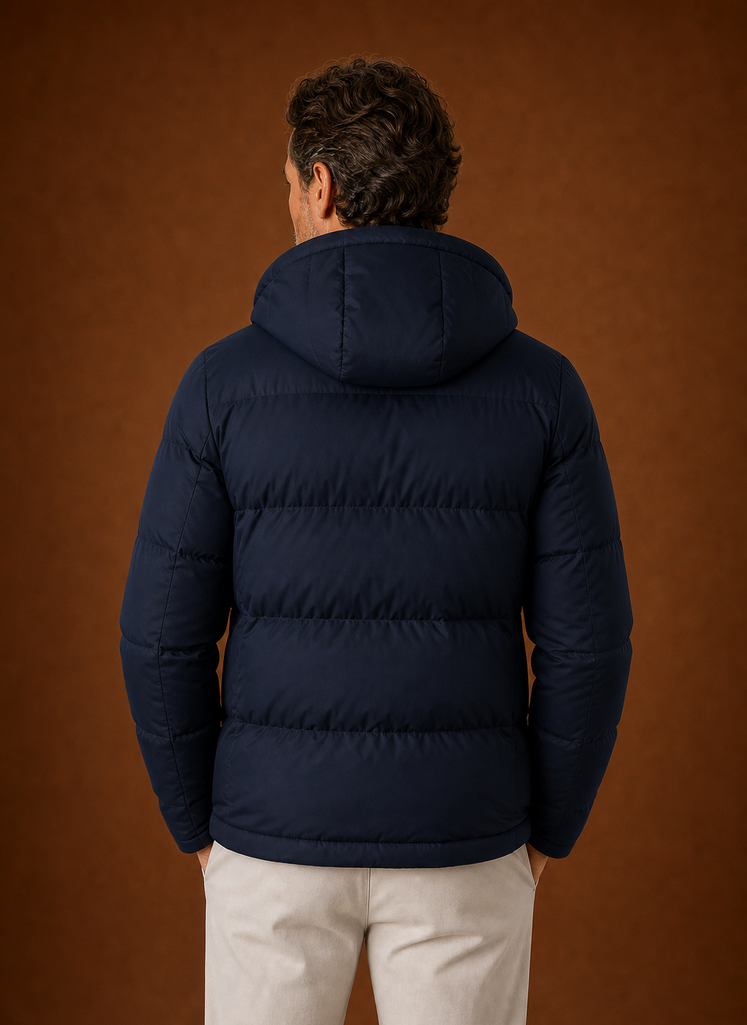 Piumino con Cappuccio da Uomo con Zip Intera — foto 8