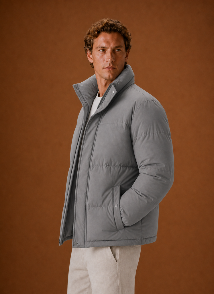 Piumino Oversize da Uomo Trapuntato Invernale — foto 14